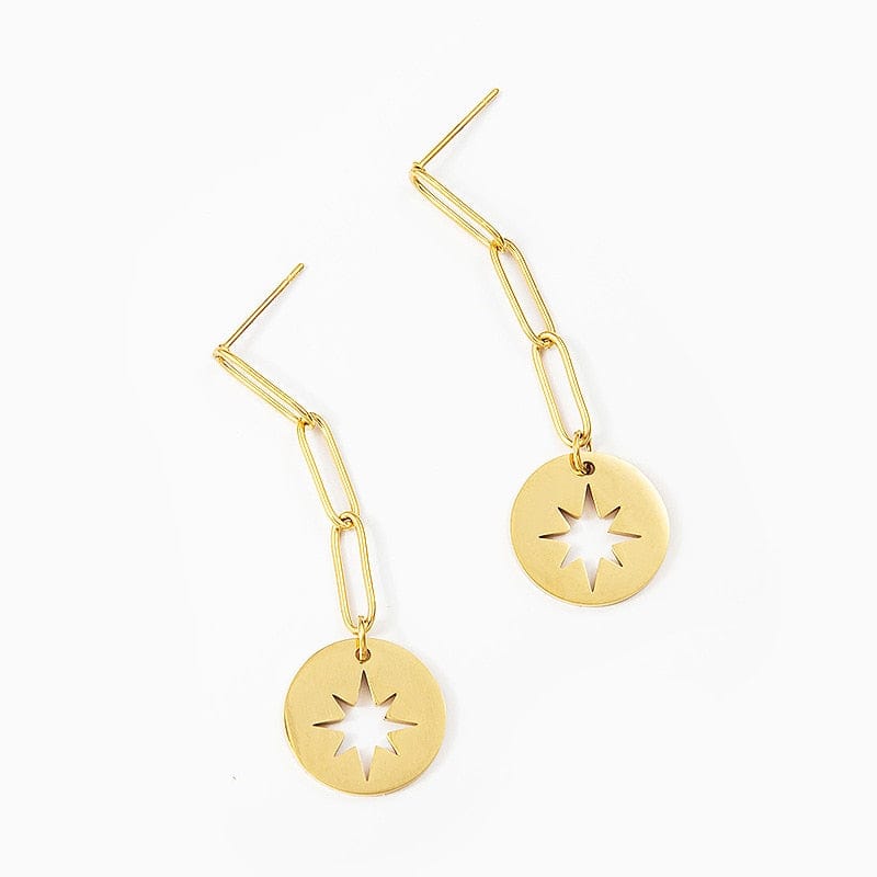 Star Chain Earrings