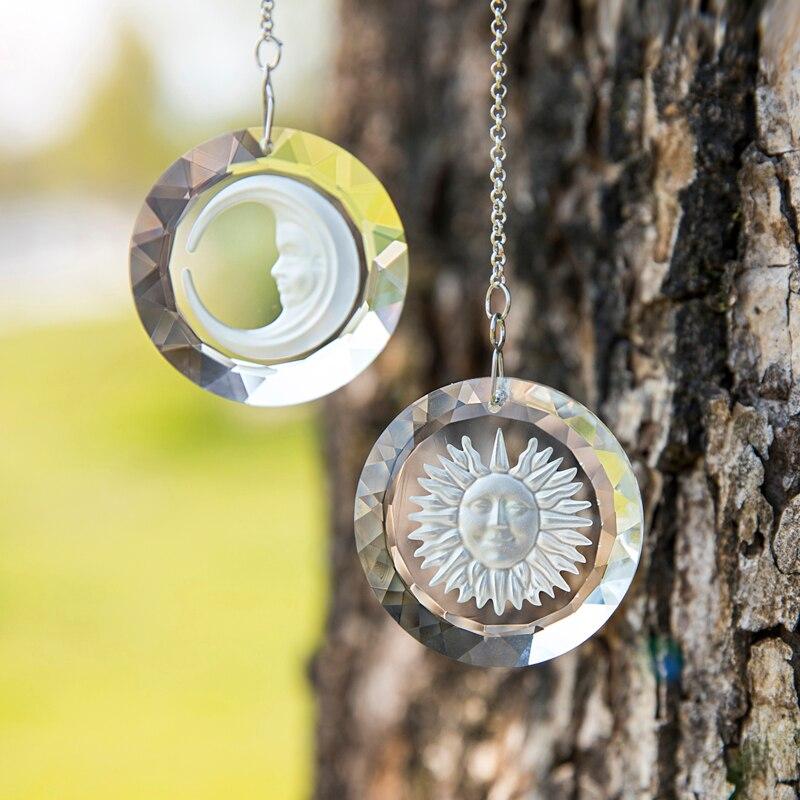 Sun and Moon Crystal Suncatcher