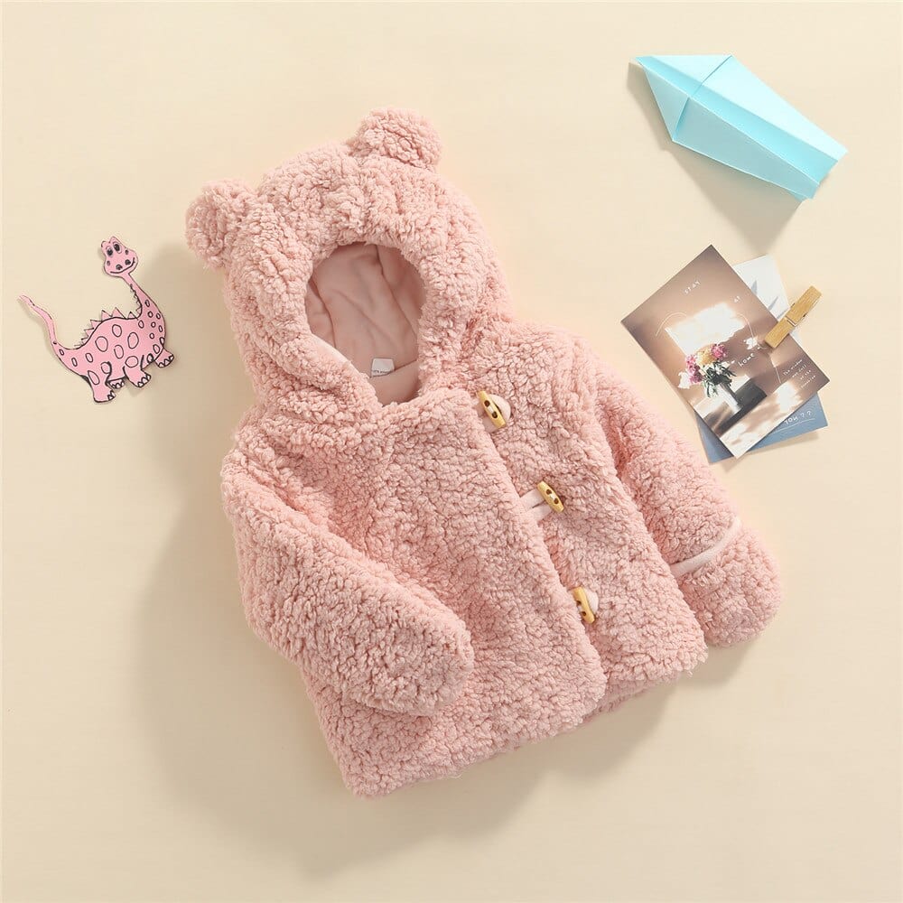 Teddy Bear Baby Velvet Hooded Coat