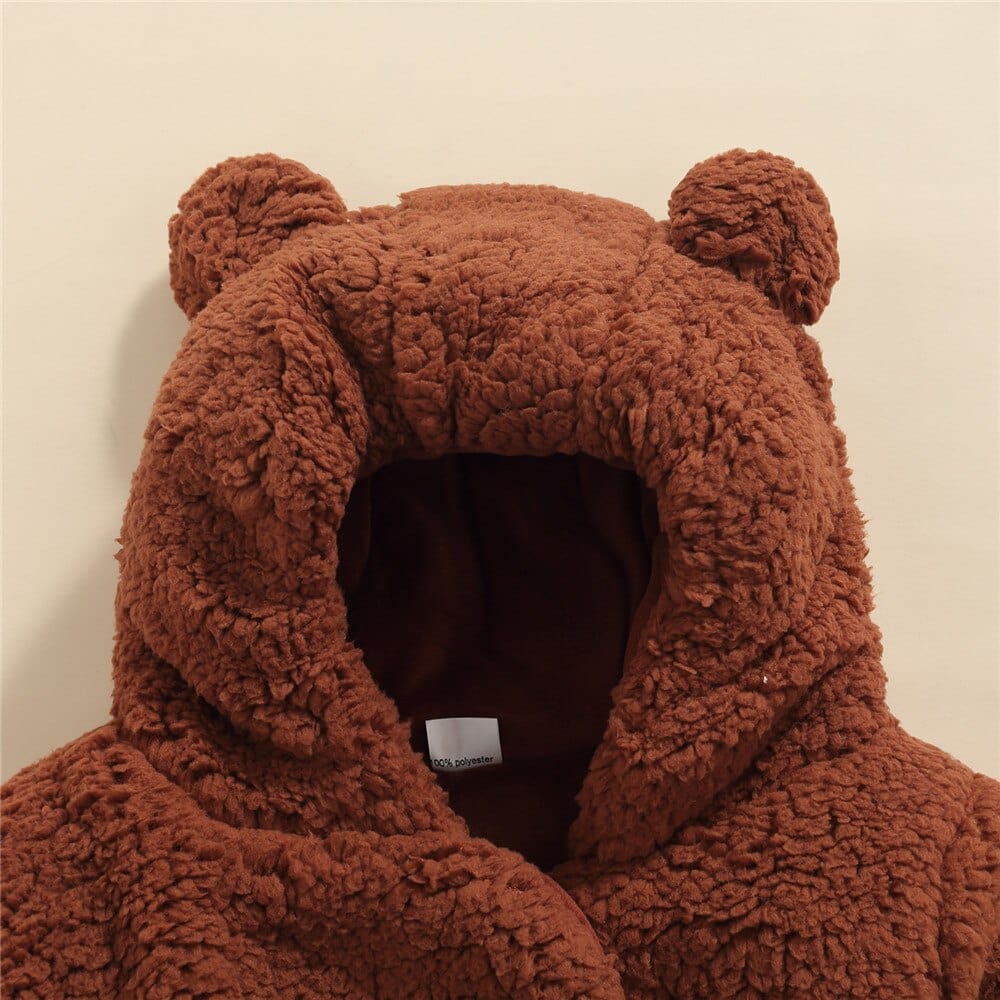 Teddy Bear Baby Velvet Hooded Coat