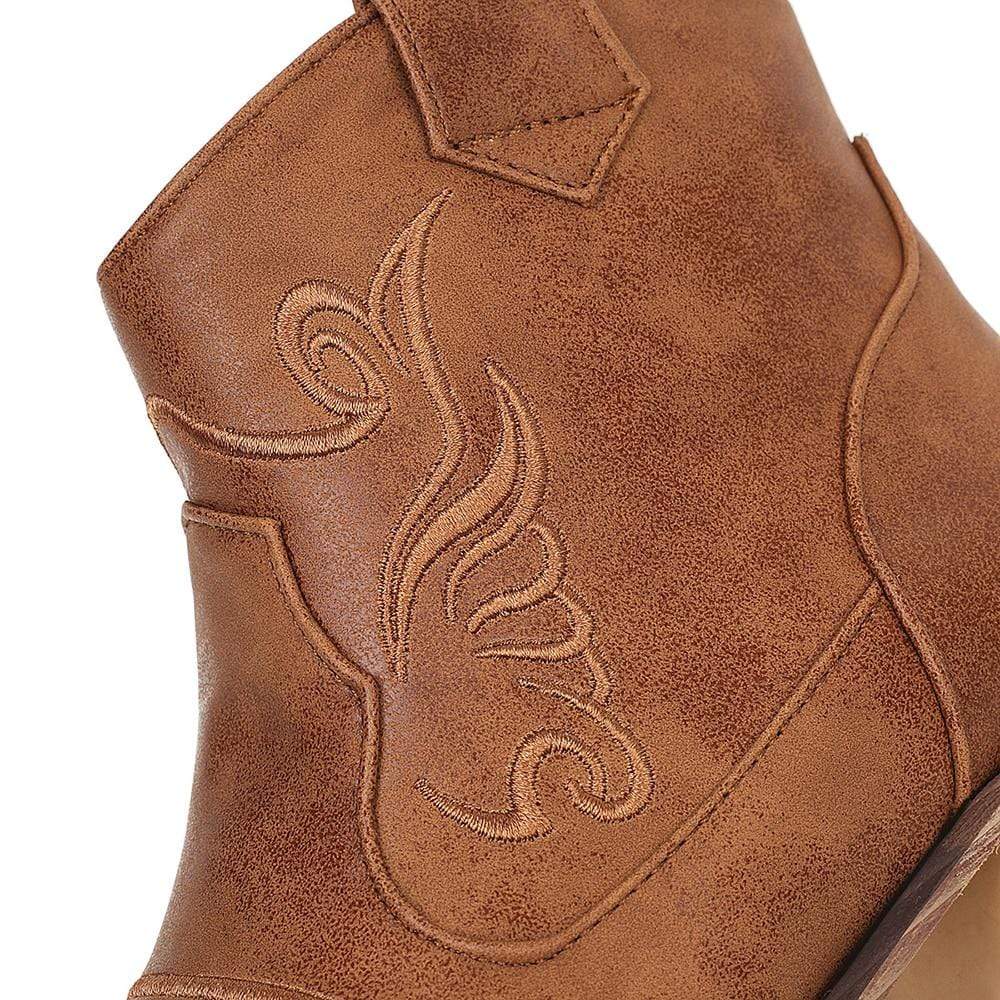 Vegan Leather Ankle Boots