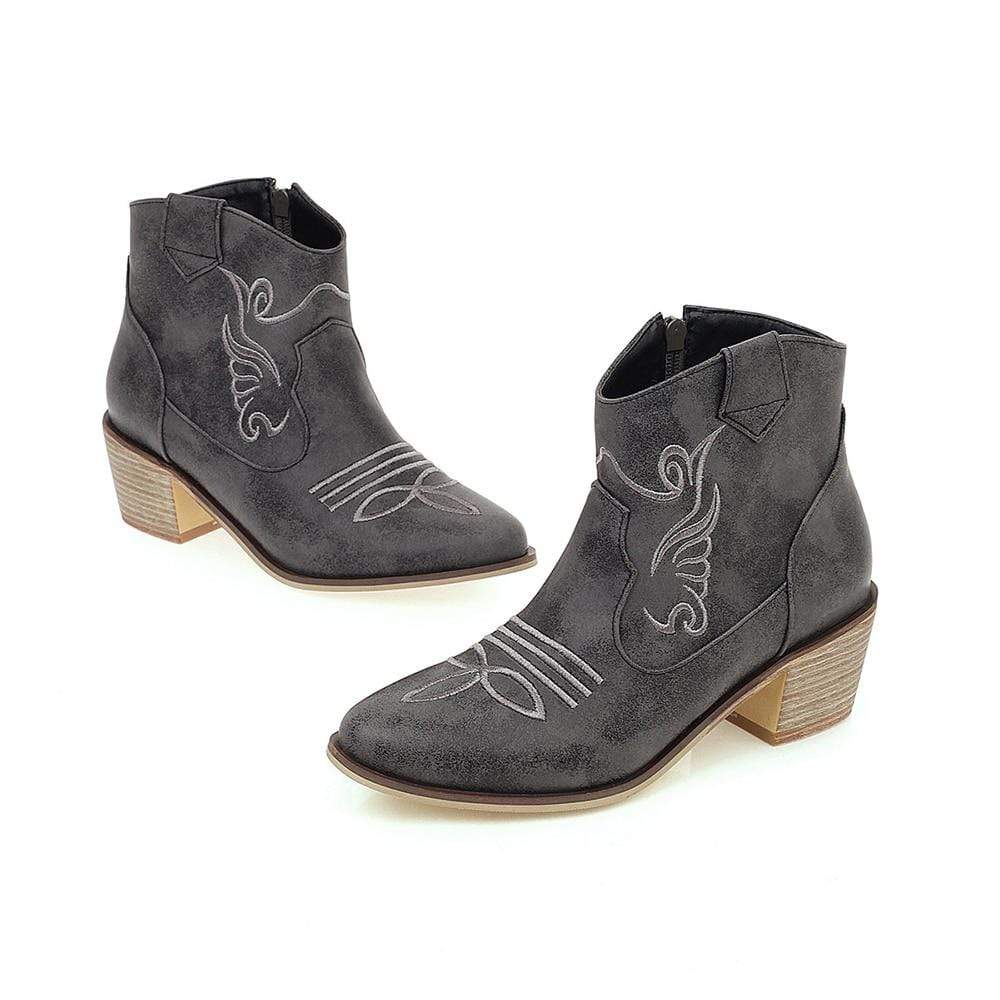 Vegan Leather Ankle Boots