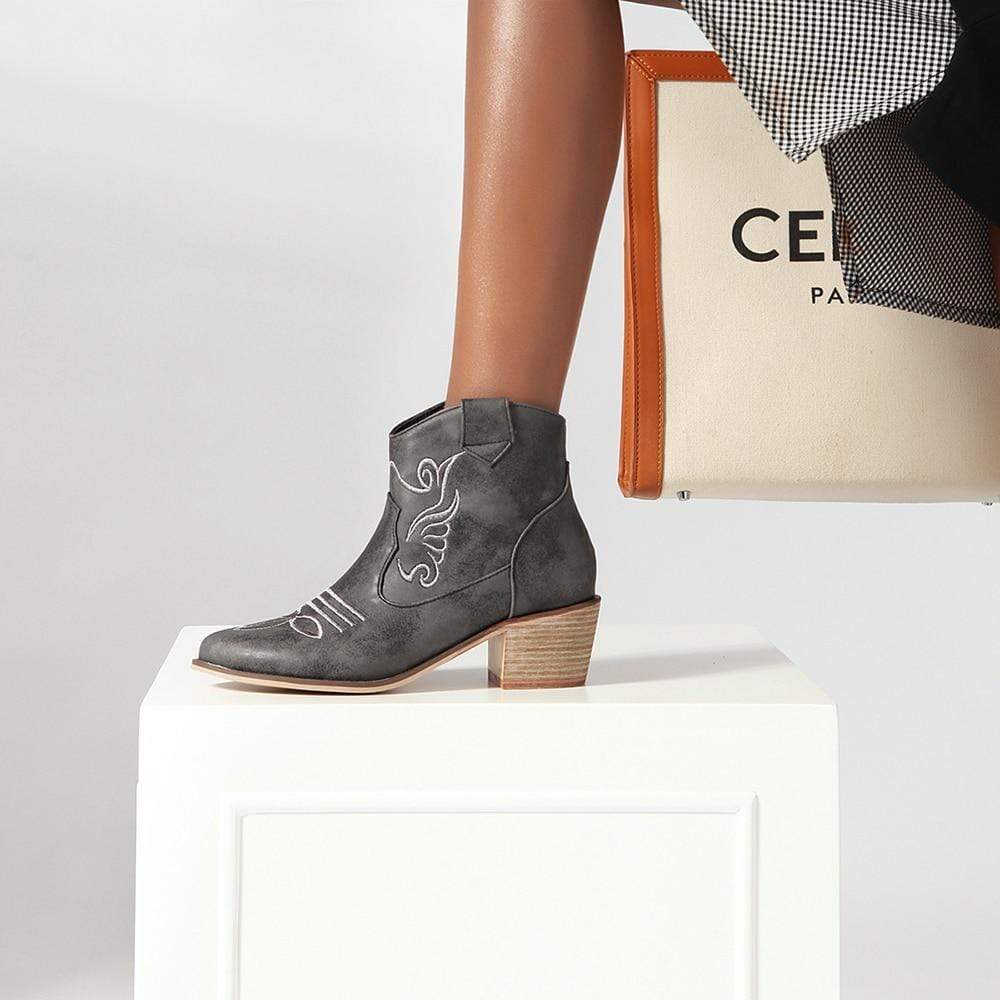 Vegan Leather Ankle Boots