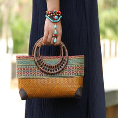 Vintage Bamboo Handbag