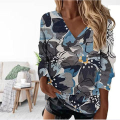 Casual Floral Print Blouse